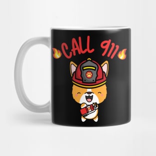 Firefighter Corgi Mug